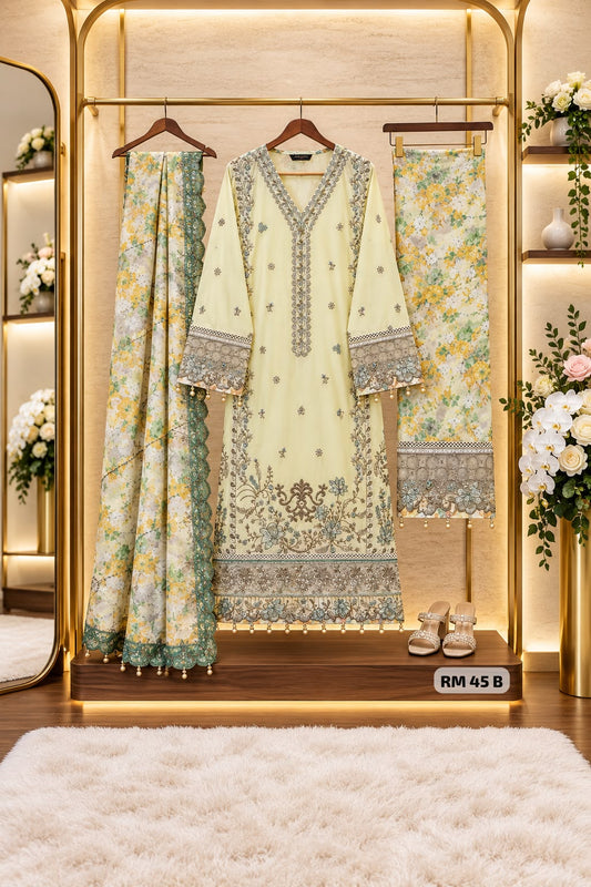 Al Amra Cambric Embroidered Ready-to-Wear Suit RM 45 B