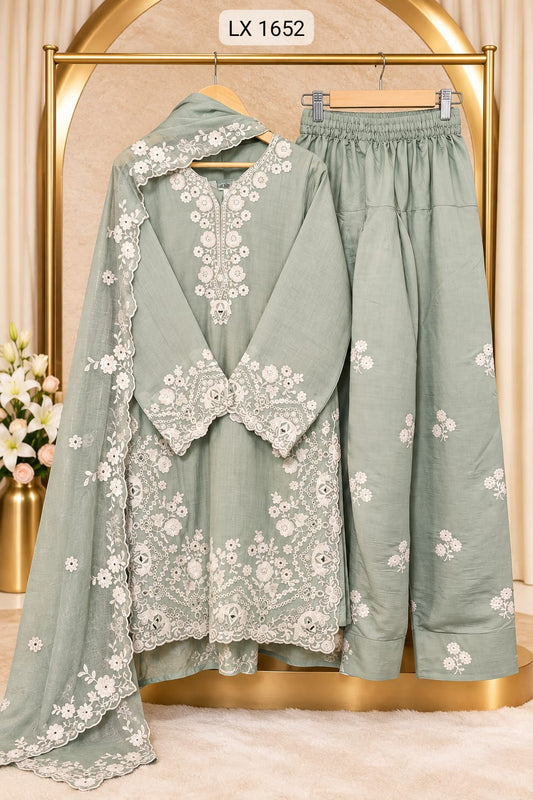 Pakistani Elegant Embroidered Readymade LX 1652