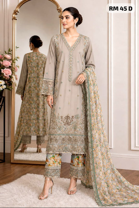 Al Amra Cambric Embroidered Ready-to-Wear Suit RM 45 D