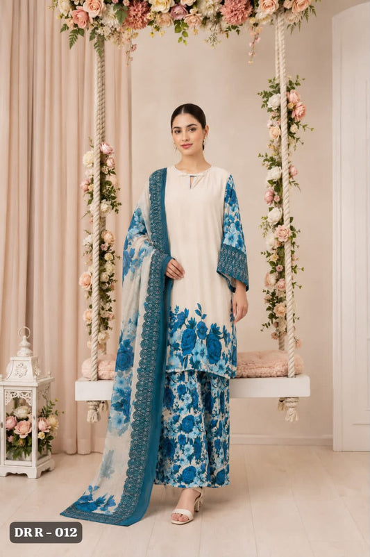 Pakistani Style Digital Printed Cord Set with Dupatta DG R-12